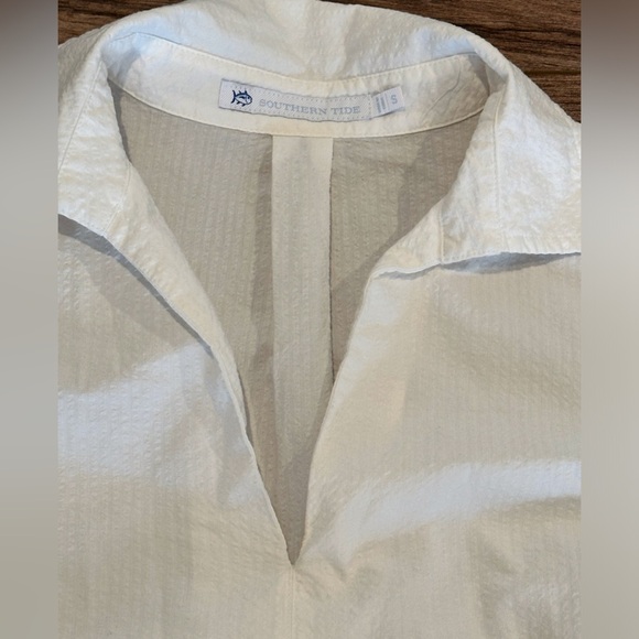 NWT! Southern Tide Calandra Washed A-Line Seersucker Dress in White Small - Picture 5 of 8